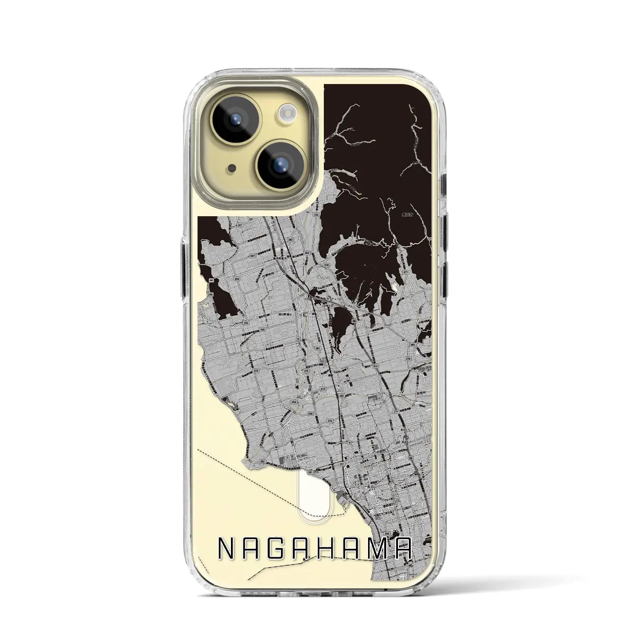 【長浜(滋賀県)】地図柄iPhoneケース(MagSafeタイプ)