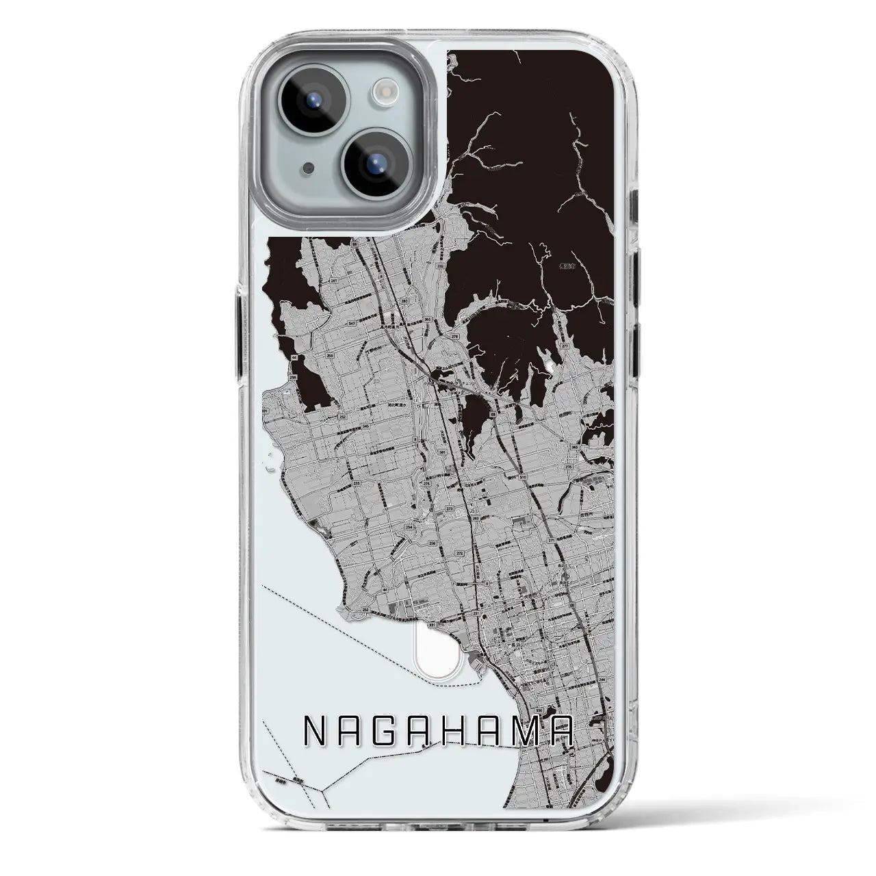 【長浜(滋賀県)】地図柄iPhoneケース(MagSafeタイプ)