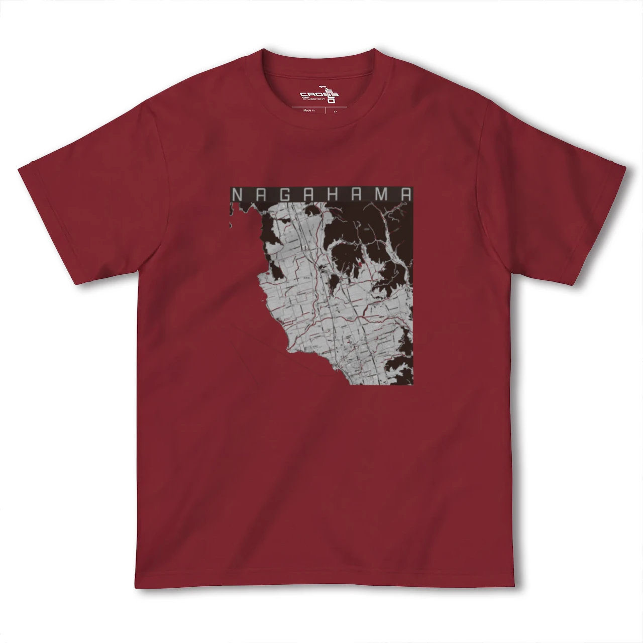 【長浜(滋賀県)】地図柄ヘビーウェイトTシャツ