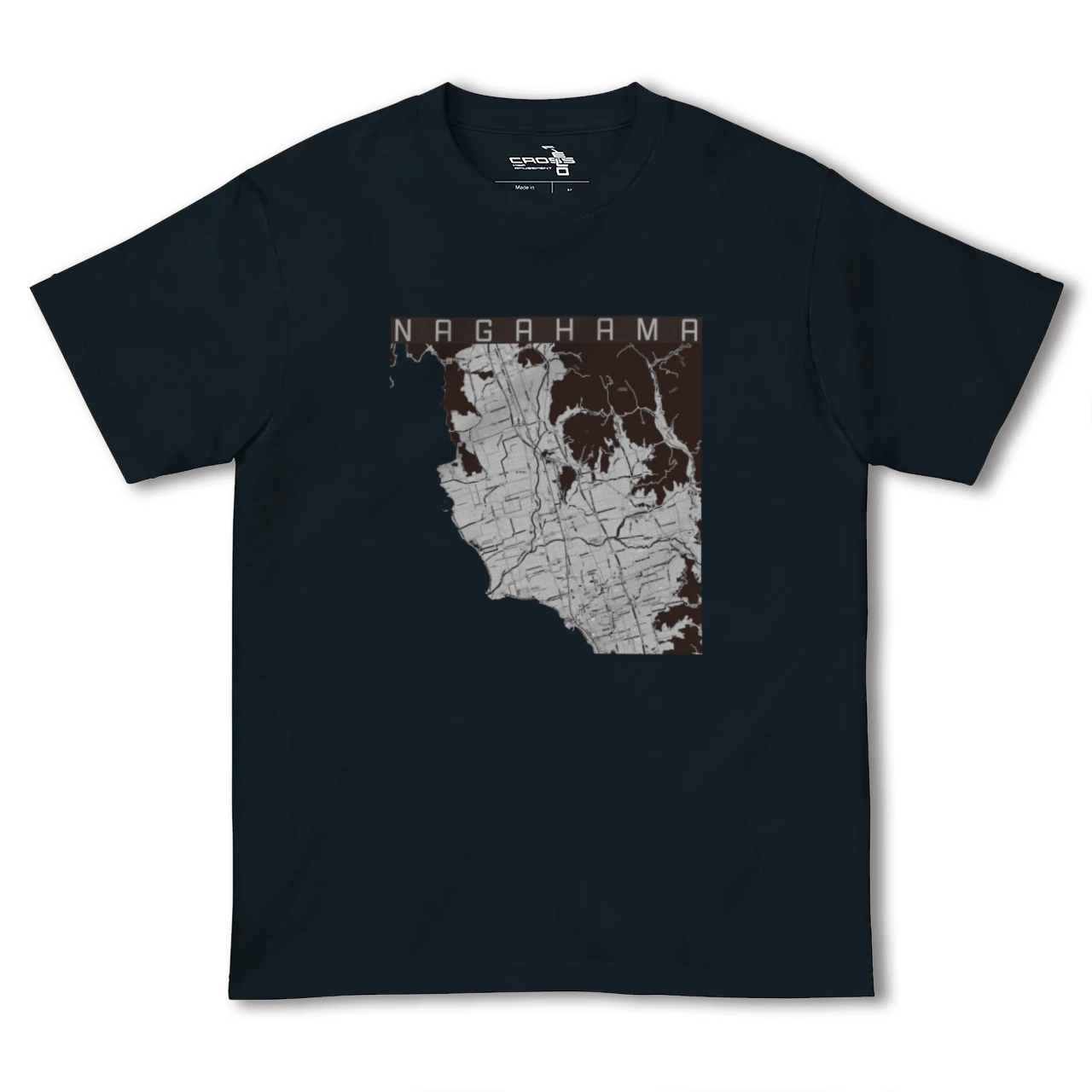 【長浜(滋賀県)】地図柄ヘビーウェイトTシャツ