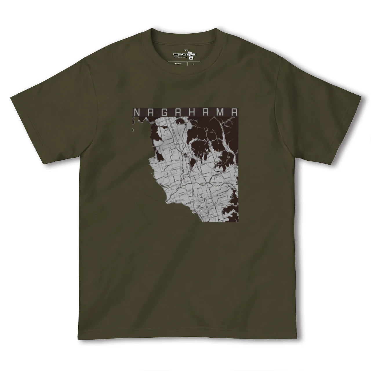 【長浜(滋賀県)】地図柄ヘビーウェイトTシャツ