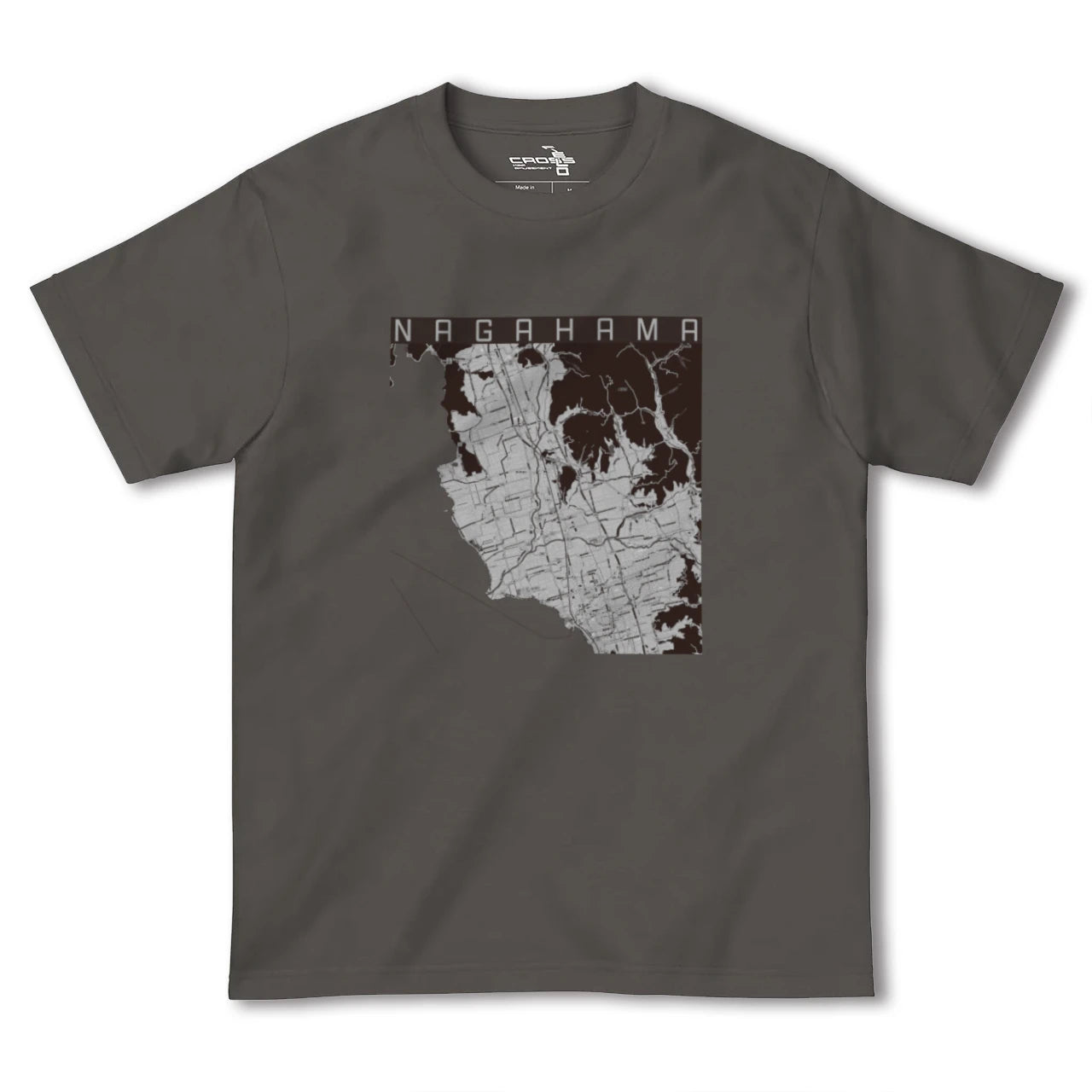 【長浜(滋賀県)】地図柄ヘビーウェイトTシャツ