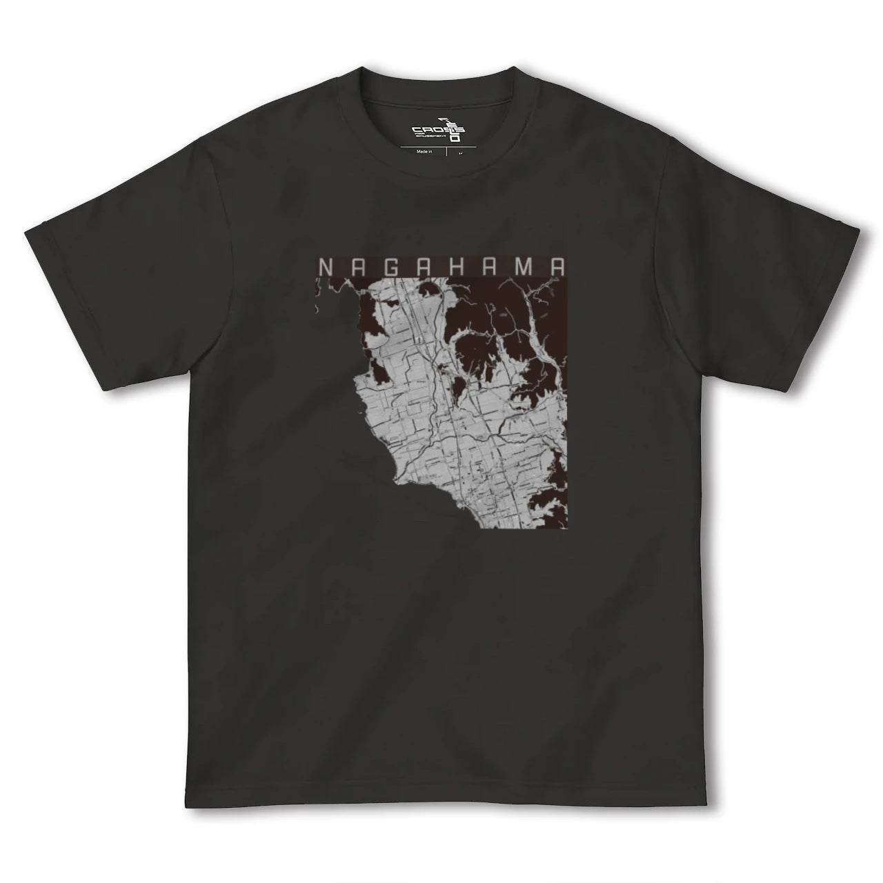 【長浜(滋賀県)】地図柄ヘビーウェイトTシャツ