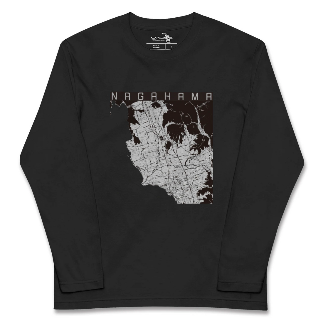 【長浜(滋賀県)】地図柄ロングスリーブTシャツ