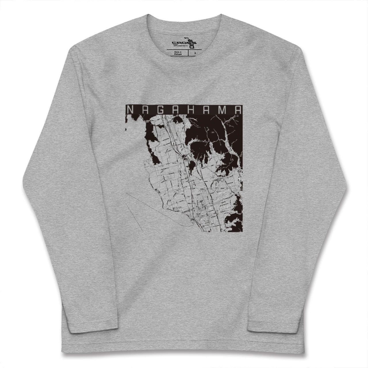 【長浜(滋賀県)】地図柄ロングスリーブTシャツ