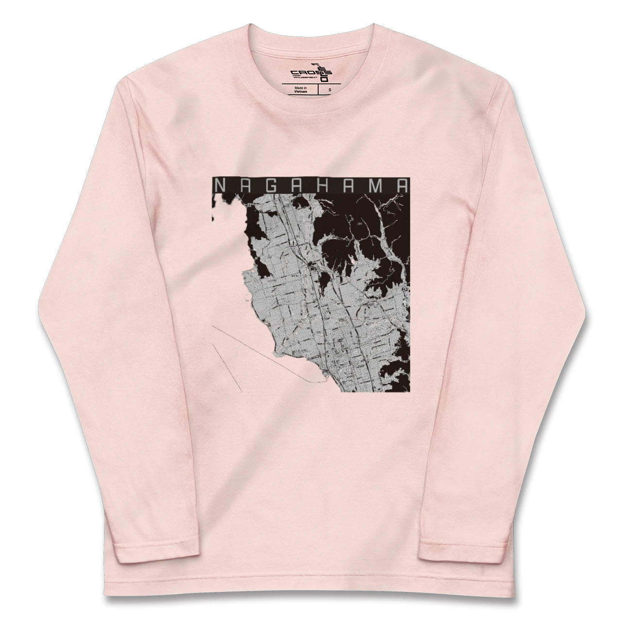 【長浜(滋賀県)】地図柄ロングスリーブTシャツ
