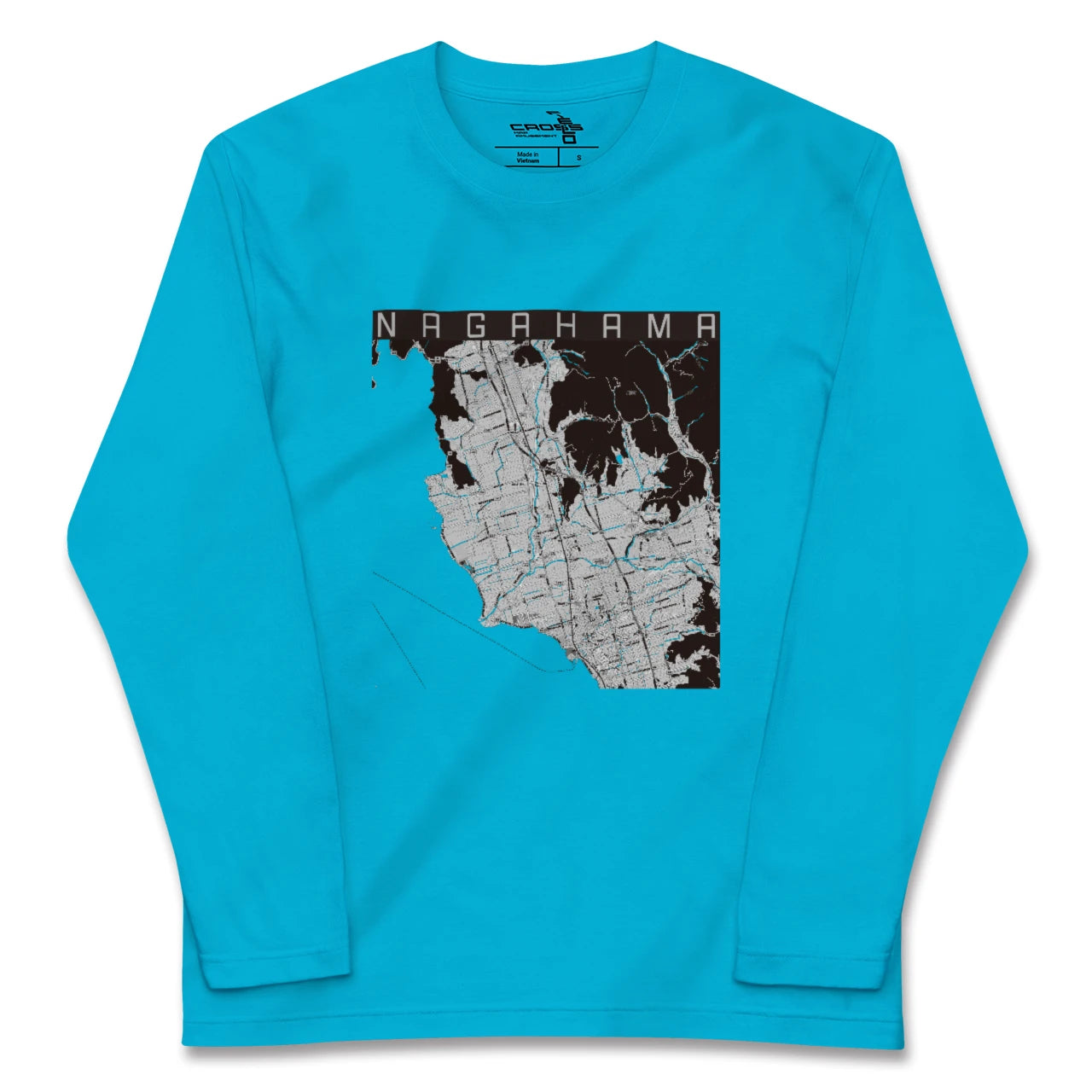 【長浜(滋賀県)】地図柄ロングスリーブTシャツ