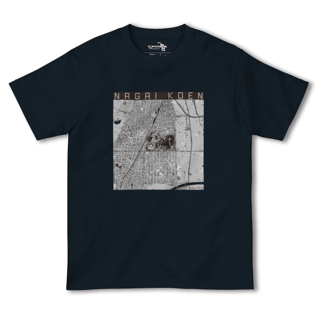 【長居公園(大阪府)】地図柄ヘビーウェイトTシャツ