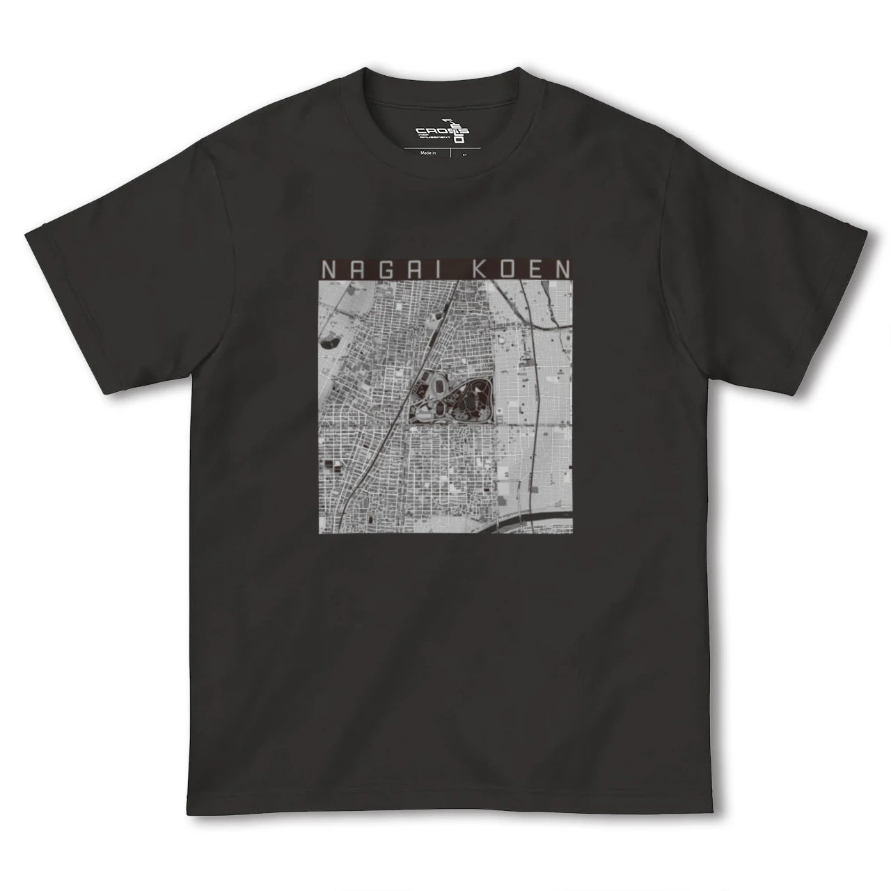 【長居公園(大阪府)】地図柄ヘビーウェイトTシャツ