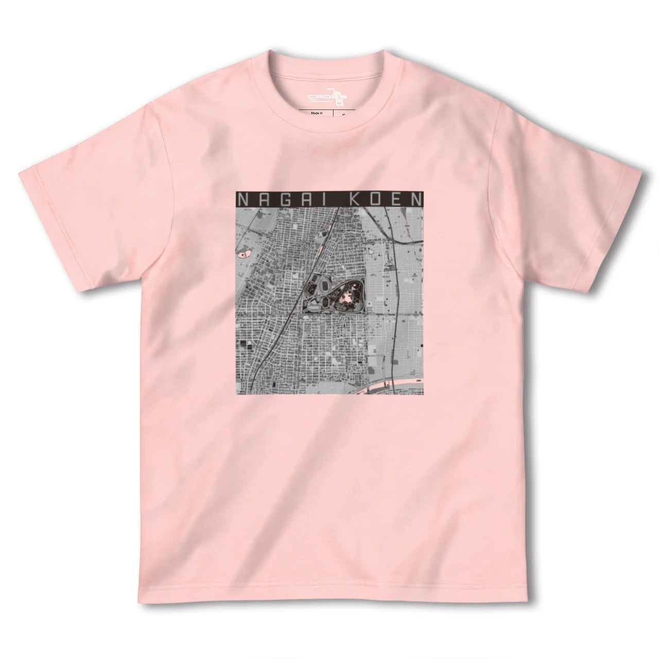【長居公園(大阪府)】地図柄ヘビーウェイトTシャツ
