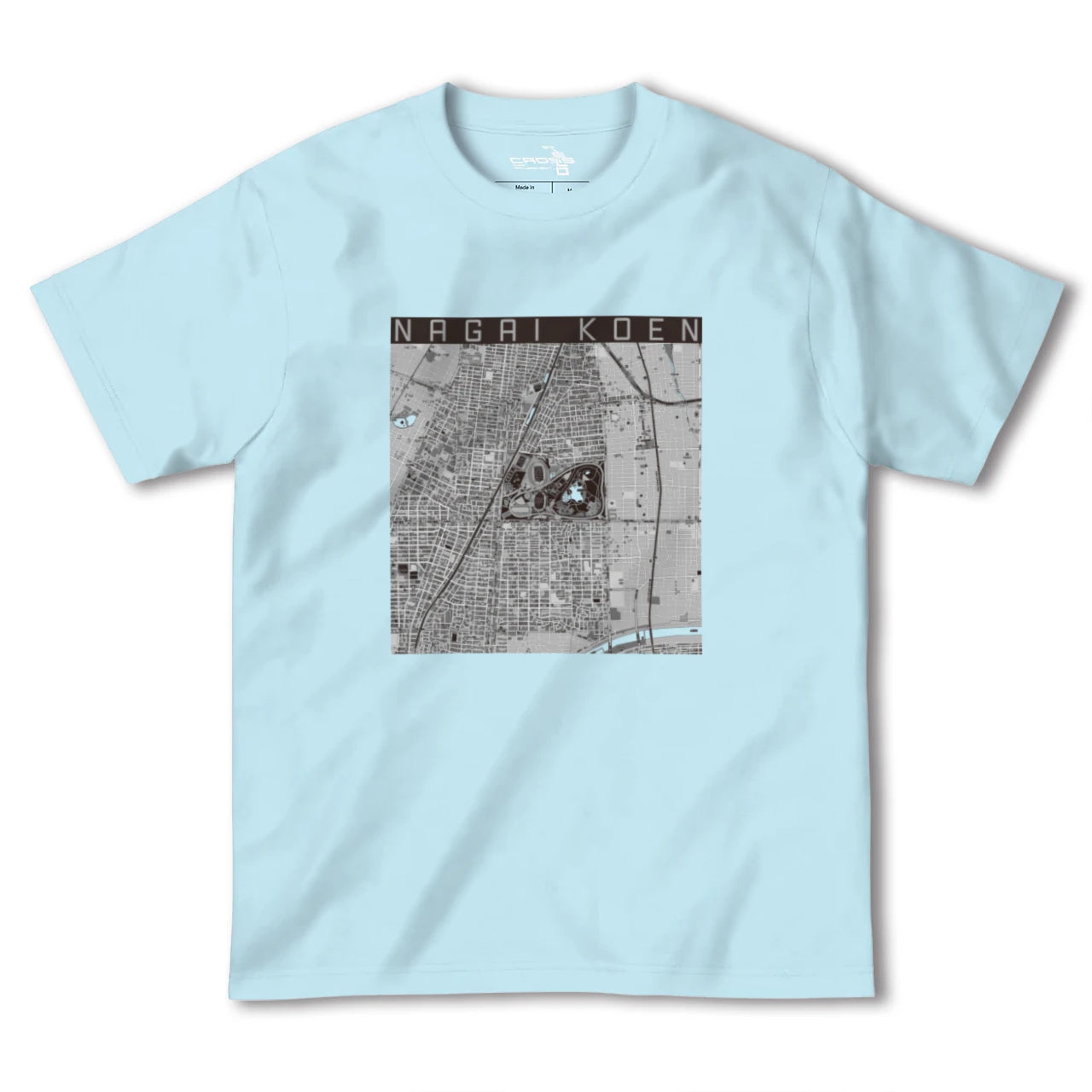 【長居公園(大阪府)】地図柄ヘビーウェイトTシャツ