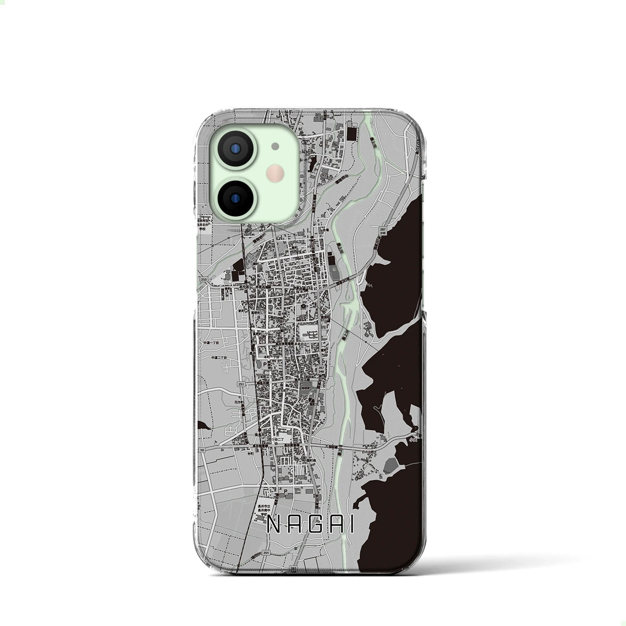 【長井(山形県)】地図柄iPhoneケース(クリアタイプ)