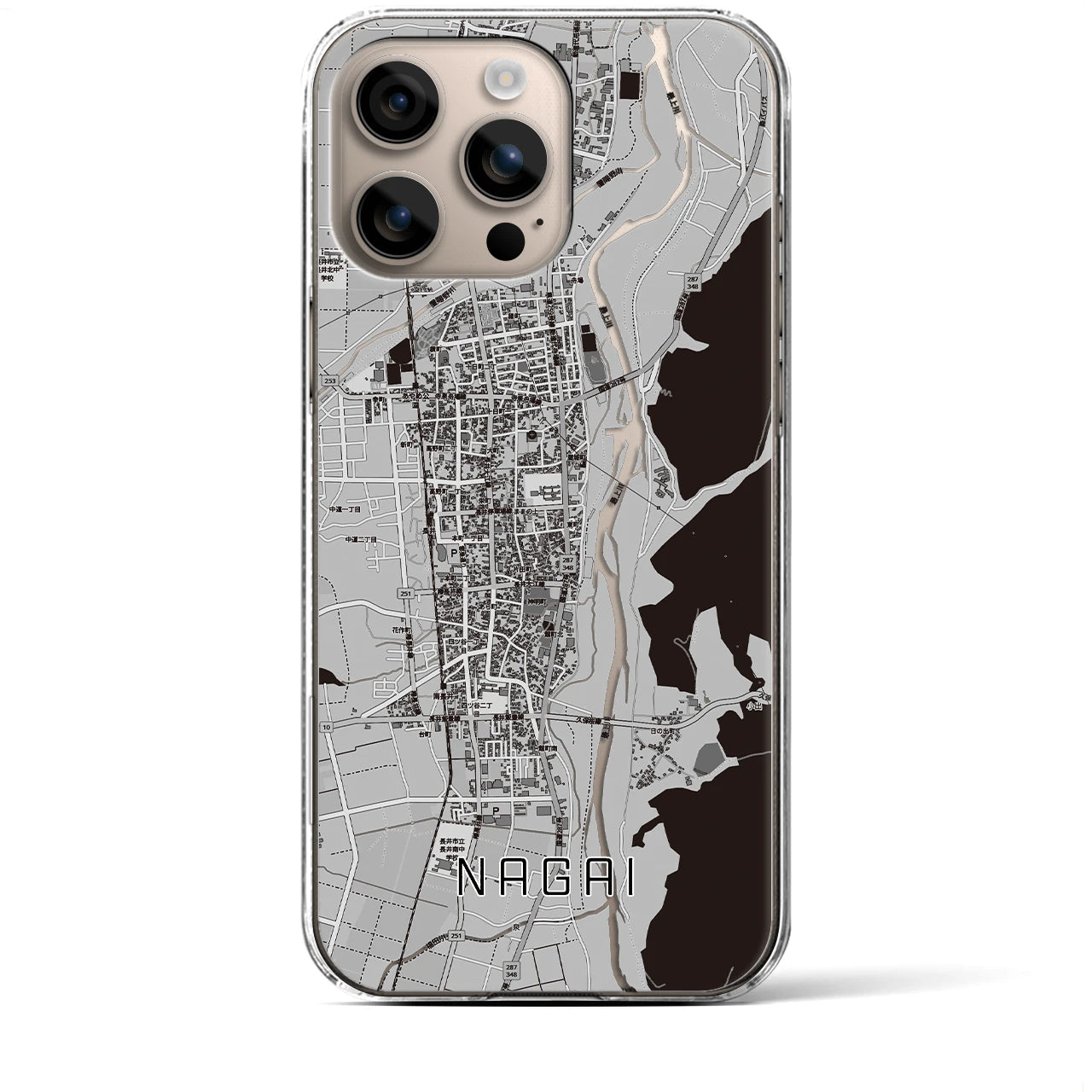 【長井(山形県)】地図柄iPhoneケース(クリアタイプ)