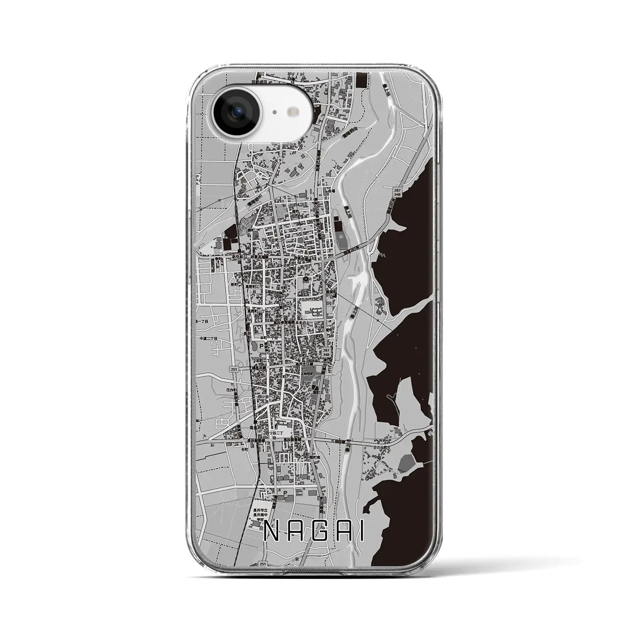 【長井(山形県)】地図柄iPhoneケース(クリアタイプ)