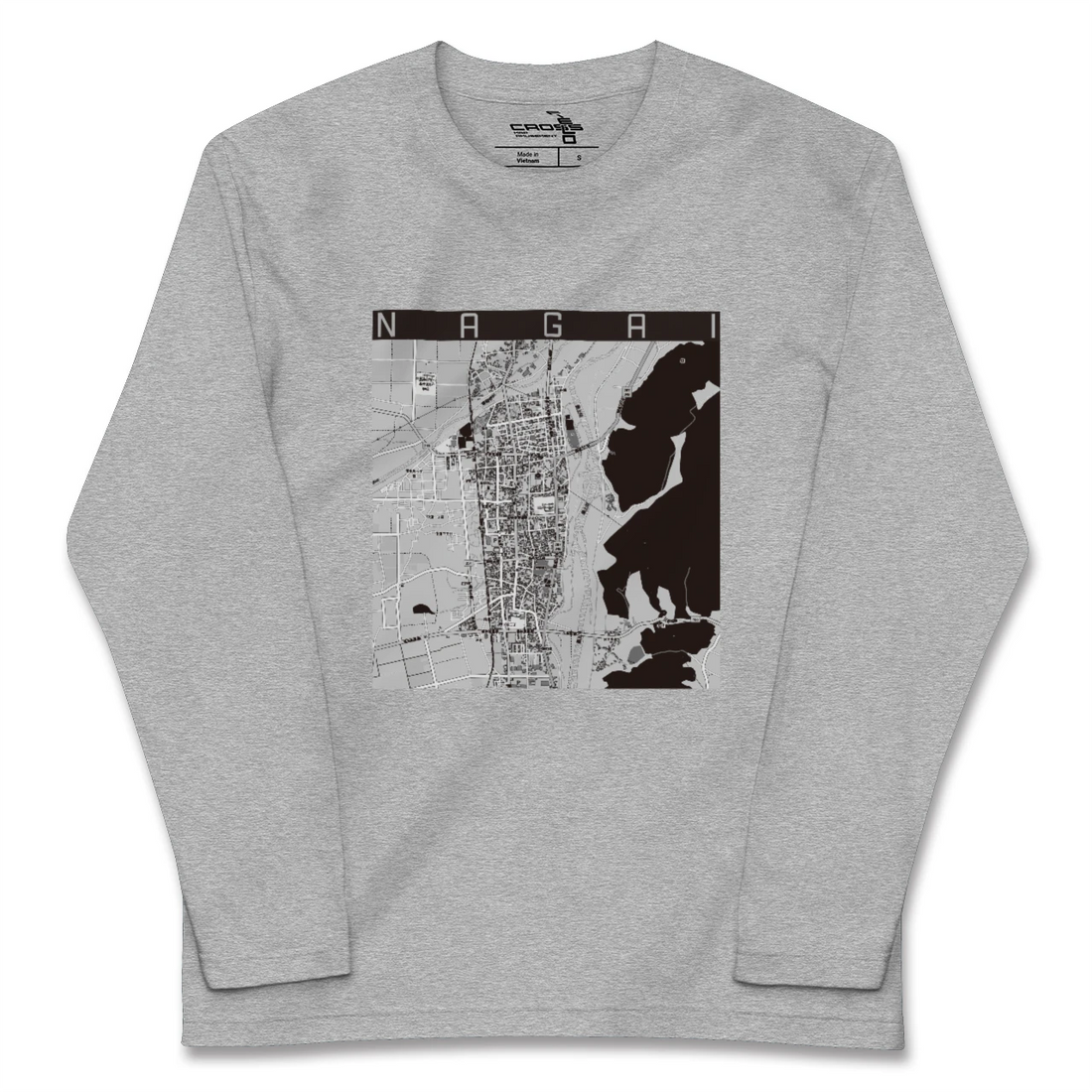 【長井(山形県)】地図柄ロングスリーブTシャツ