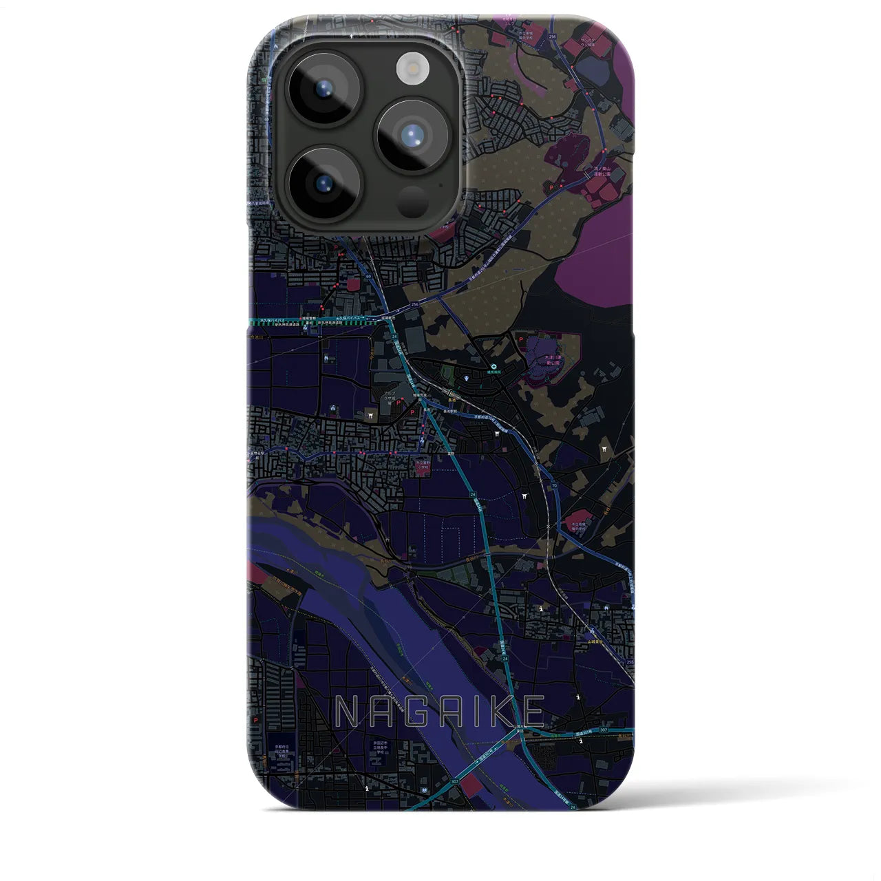 【長池(京都府)】地図柄iPhoneケース(バックカバータイプ)