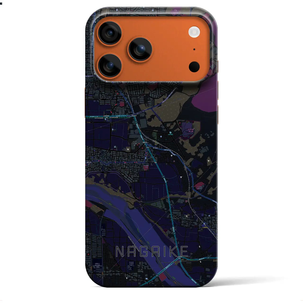 【長池(京都府)】地図柄iPhoneケース(バックカバータイプ)