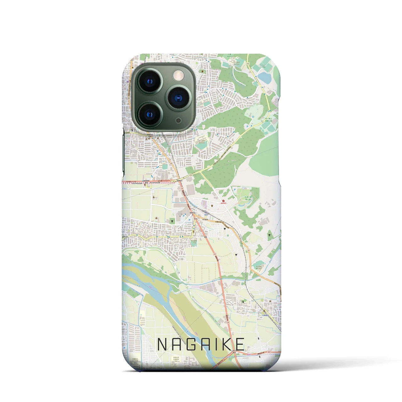【長池(京都府)】地図柄iPhoneケース(バックカバータイプ)