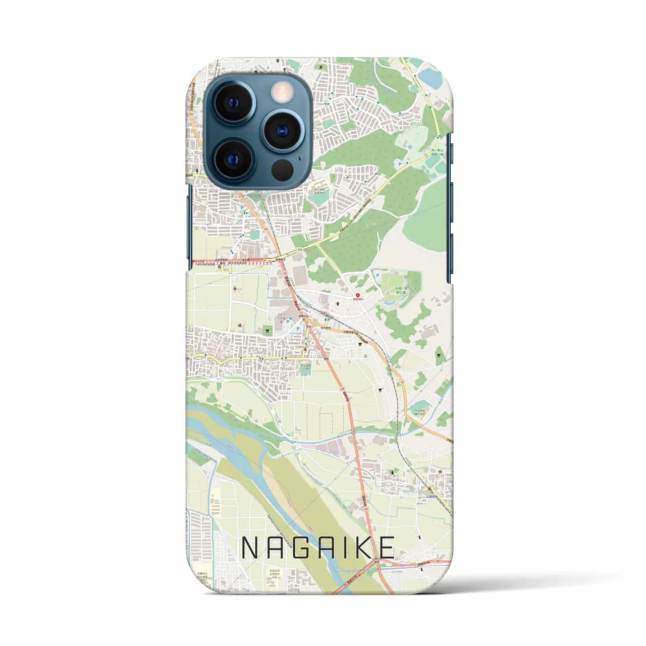 【長池(京都府)】地図柄iPhoneケース(バックカバータイプ)