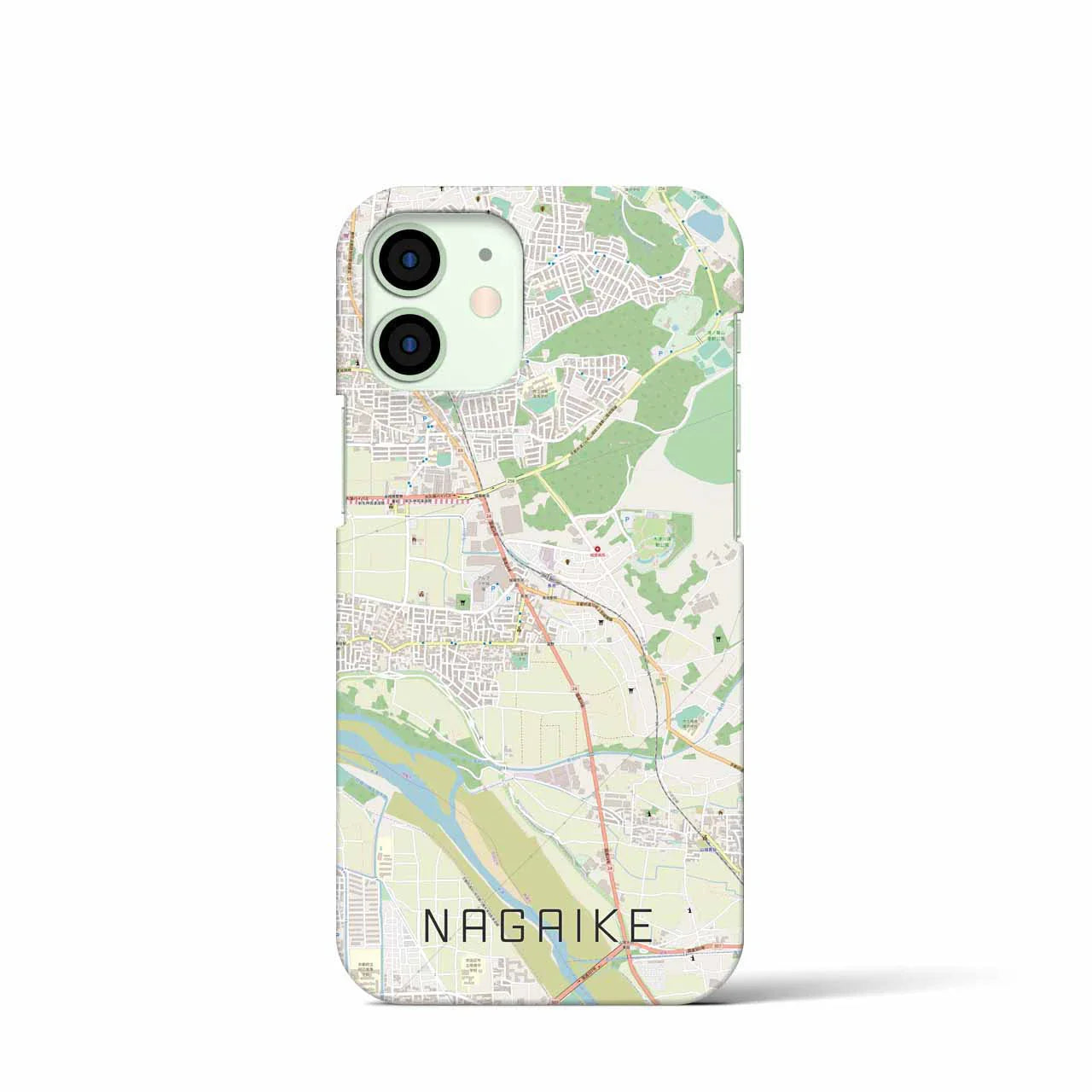 【長池(京都府)】地図柄iPhoneケース(バックカバータイプ)