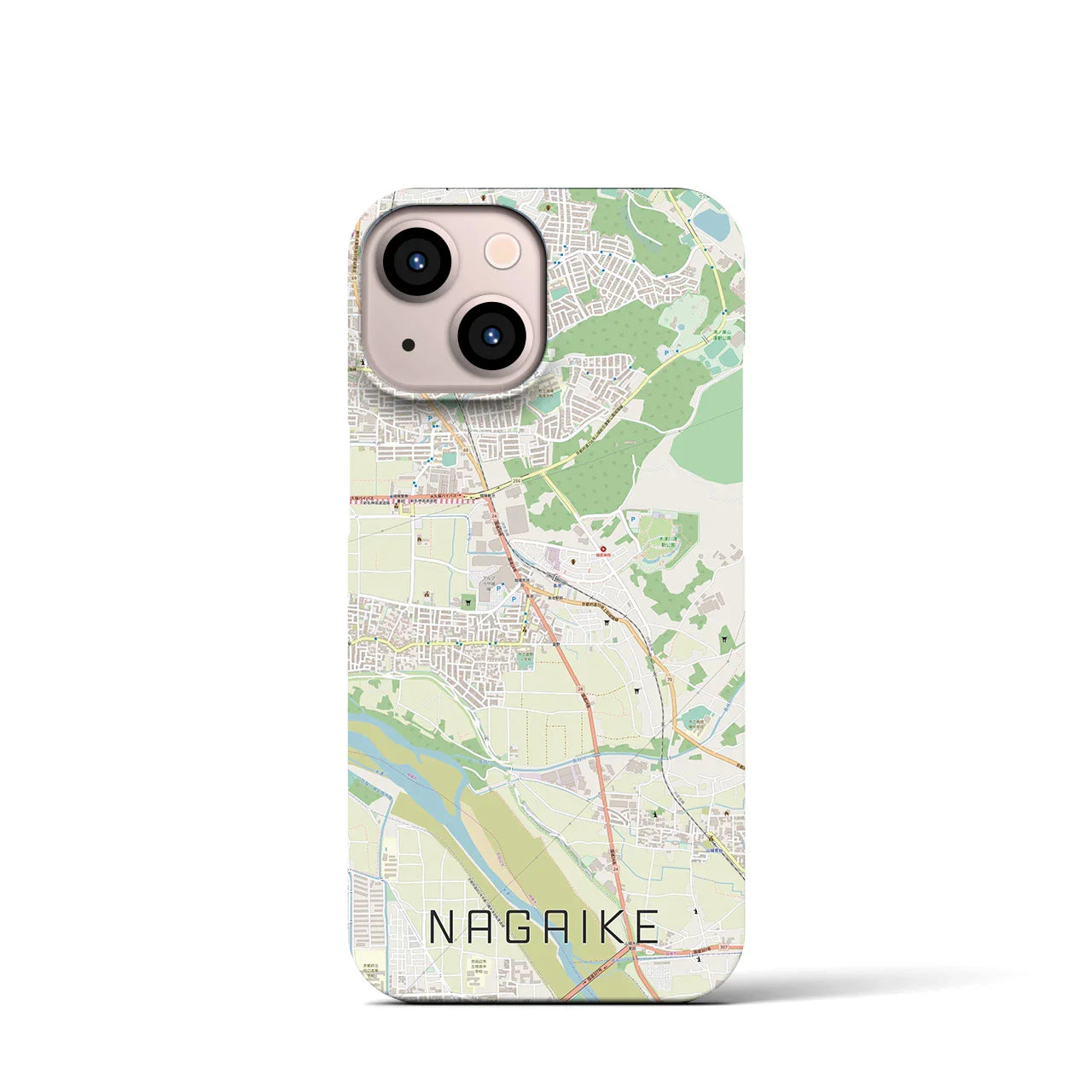 【長池(京都府)】地図柄iPhoneケース(バックカバータイプ)