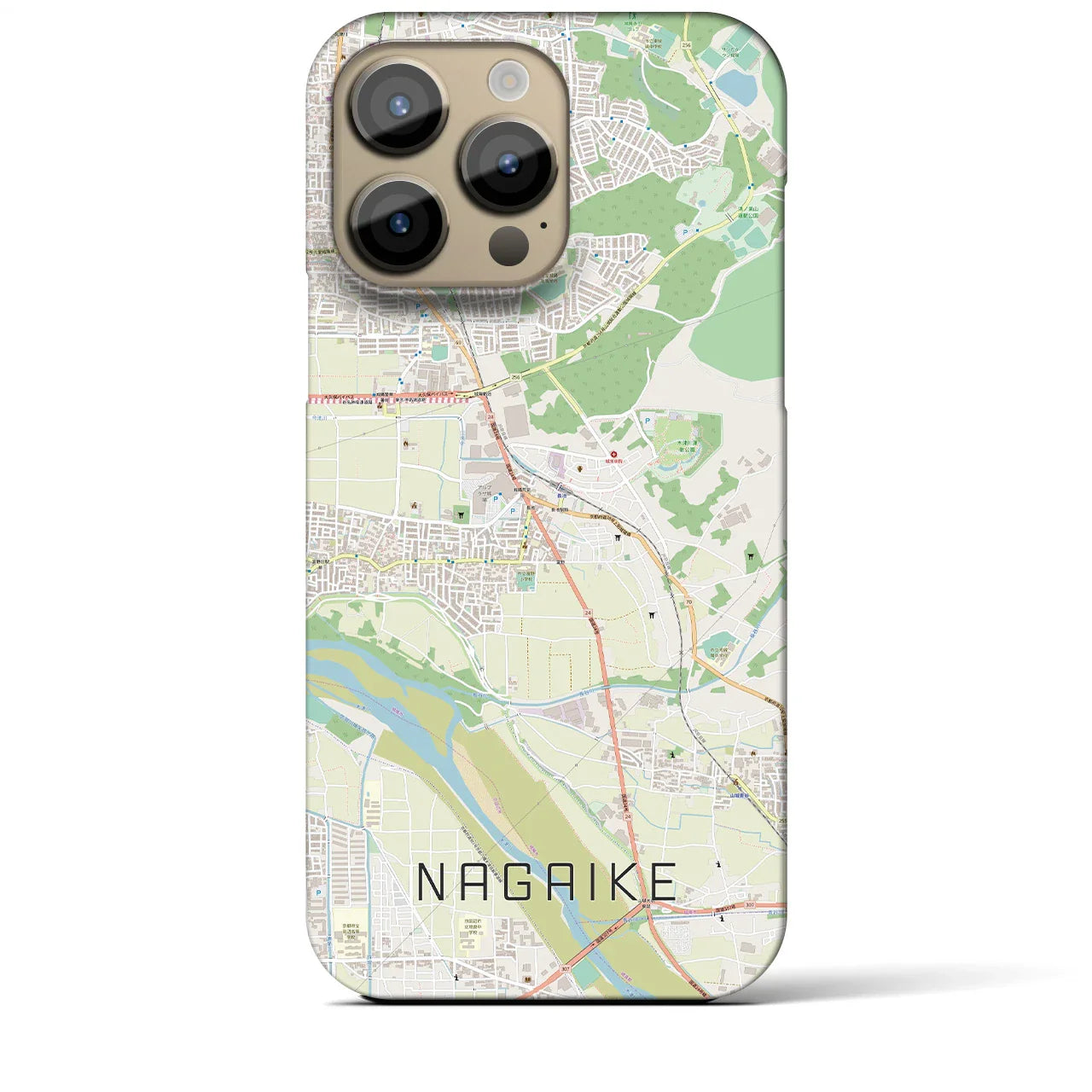 【長池(京都府)】地図柄iPhoneケース(バックカバータイプ)