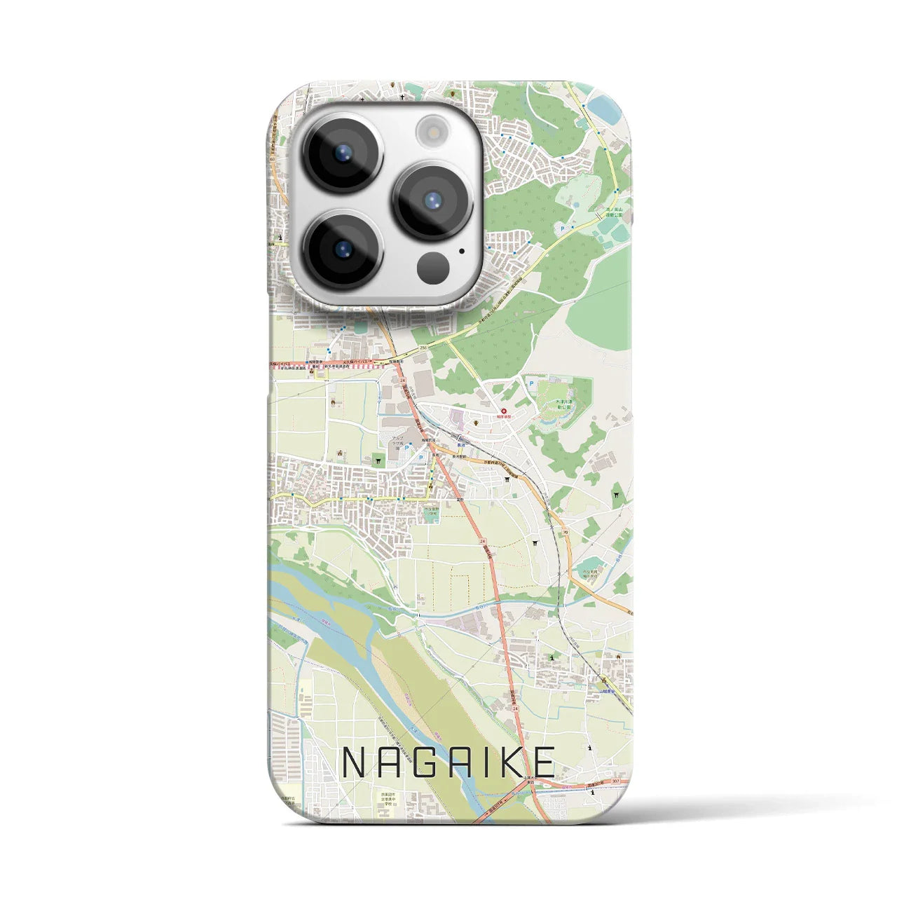 【長池(京都府)】地図柄iPhoneケース(バックカバータイプ)