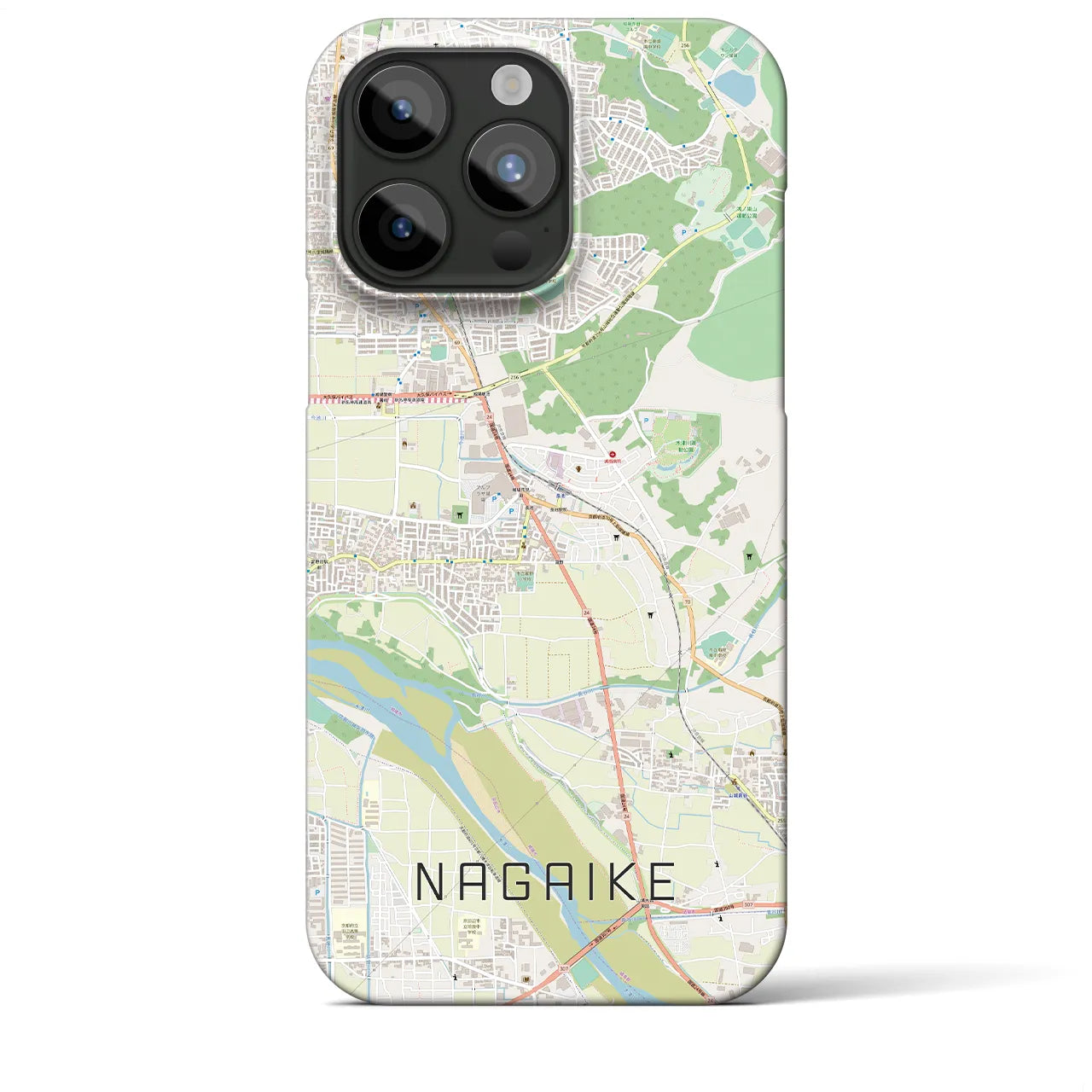 【長池(京都府)】地図柄iPhoneケース(バックカバータイプ)