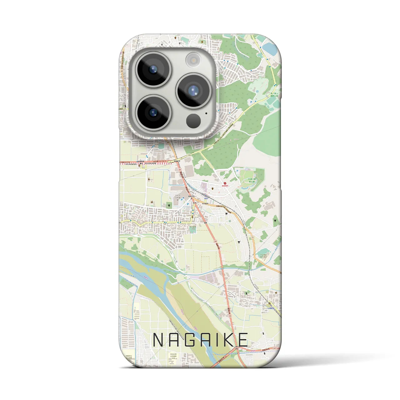 【長池(京都府)】地図柄iPhoneケース(バックカバータイプ)