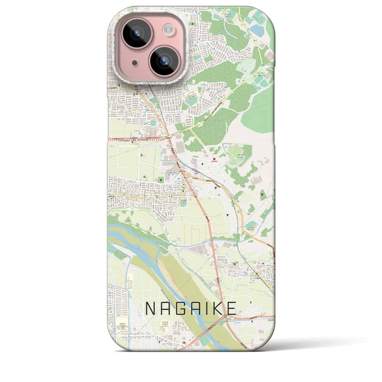 【長池(京都府)】地図柄iPhoneケース(バックカバータイプ)