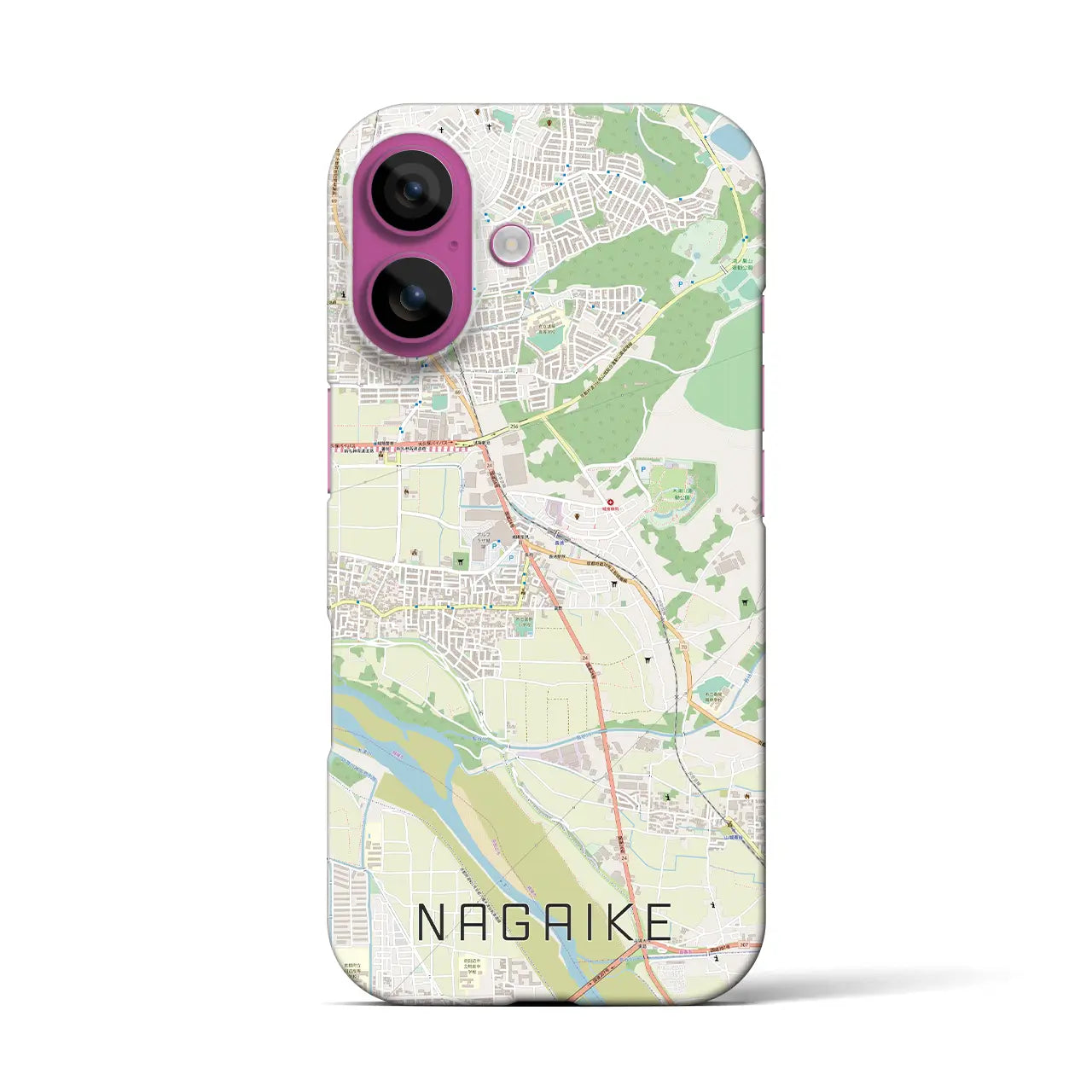 【長池(京都府)】地図柄iPhoneケース(バックカバータイプ)