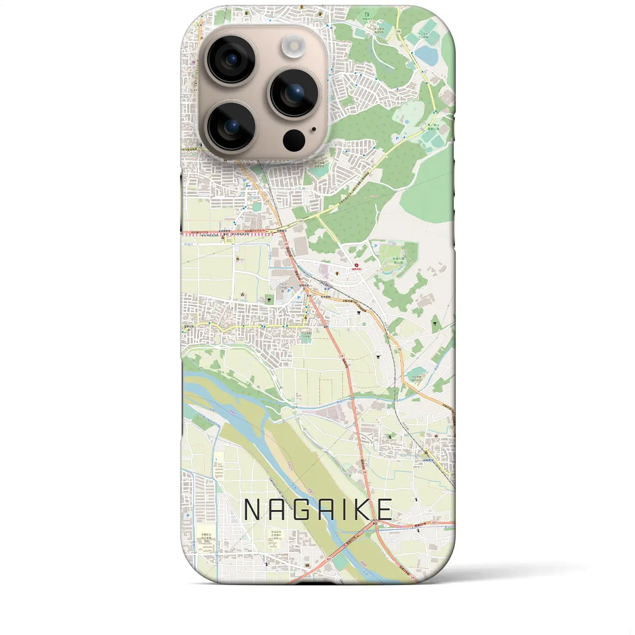 【長池(京都府)】地図柄iPhoneケース(バックカバータイプ)