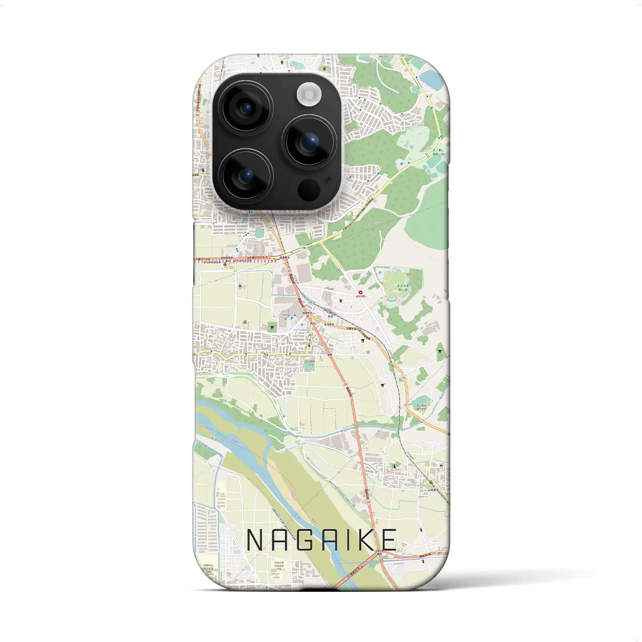 【長池(京都府)】地図柄iPhoneケース(バックカバータイプ)