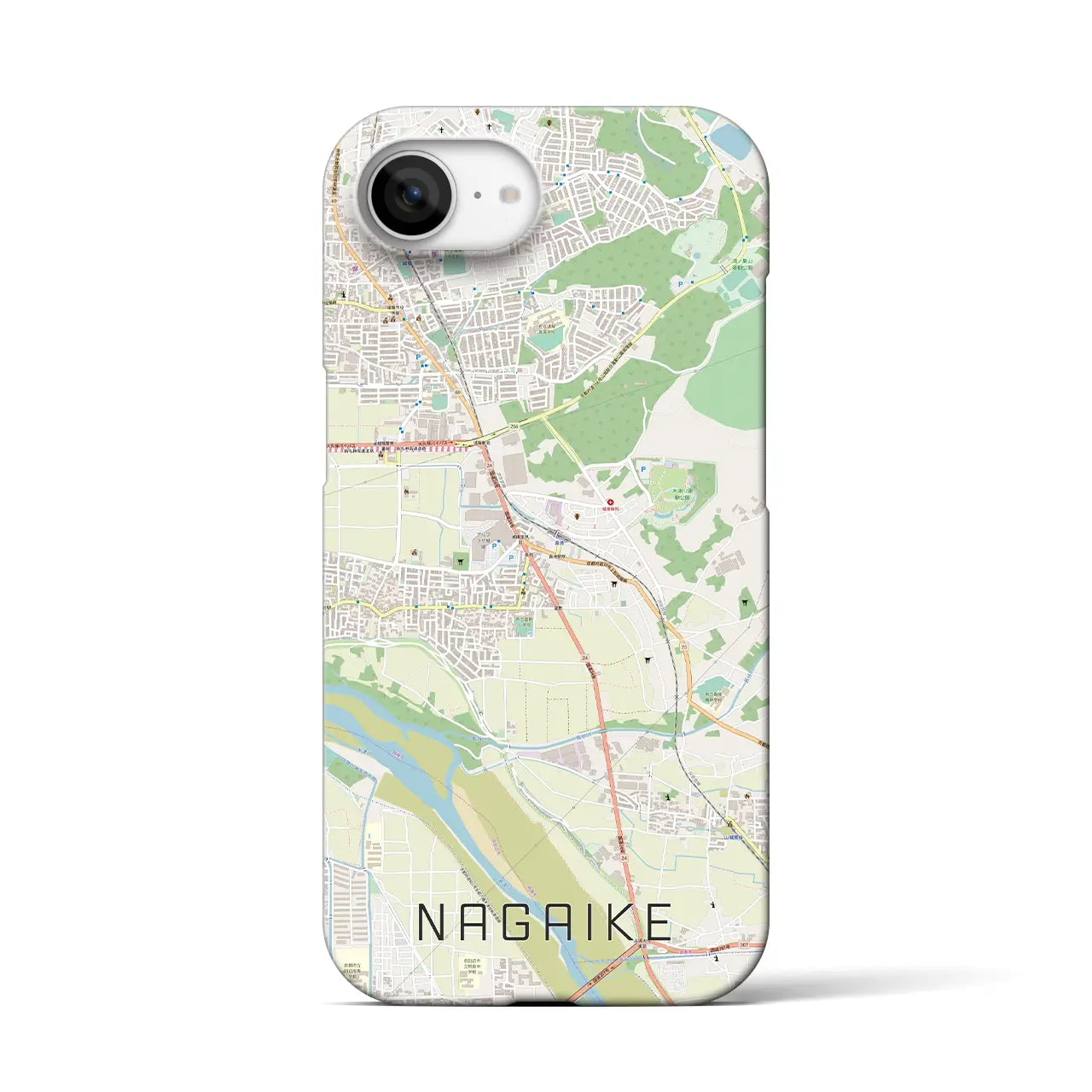 【長池(京都府)】地図柄iPhoneケース(バックカバータイプ)