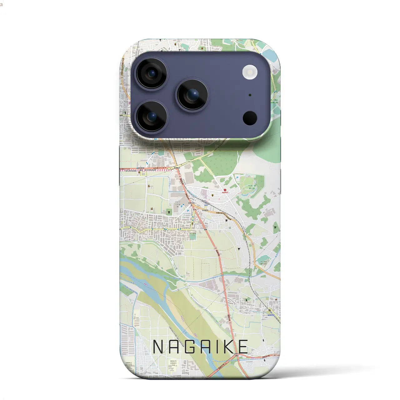 【長池(京都府)】地図柄iPhoneケース(バックカバータイプ)