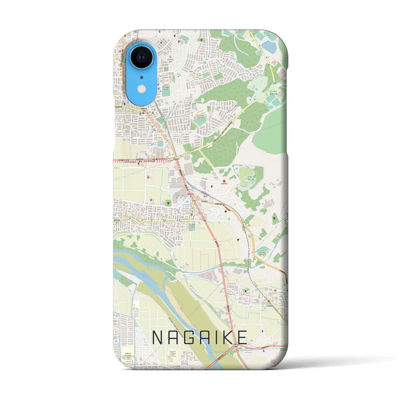 【長池(京都府)】地図柄iPhoneケース(バックカバータイプ)
