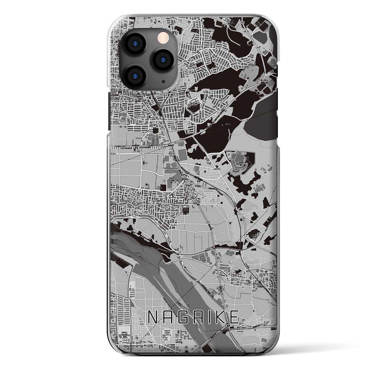 【長池(京都府)】地図柄iPhoneケース(クリアタイプ)