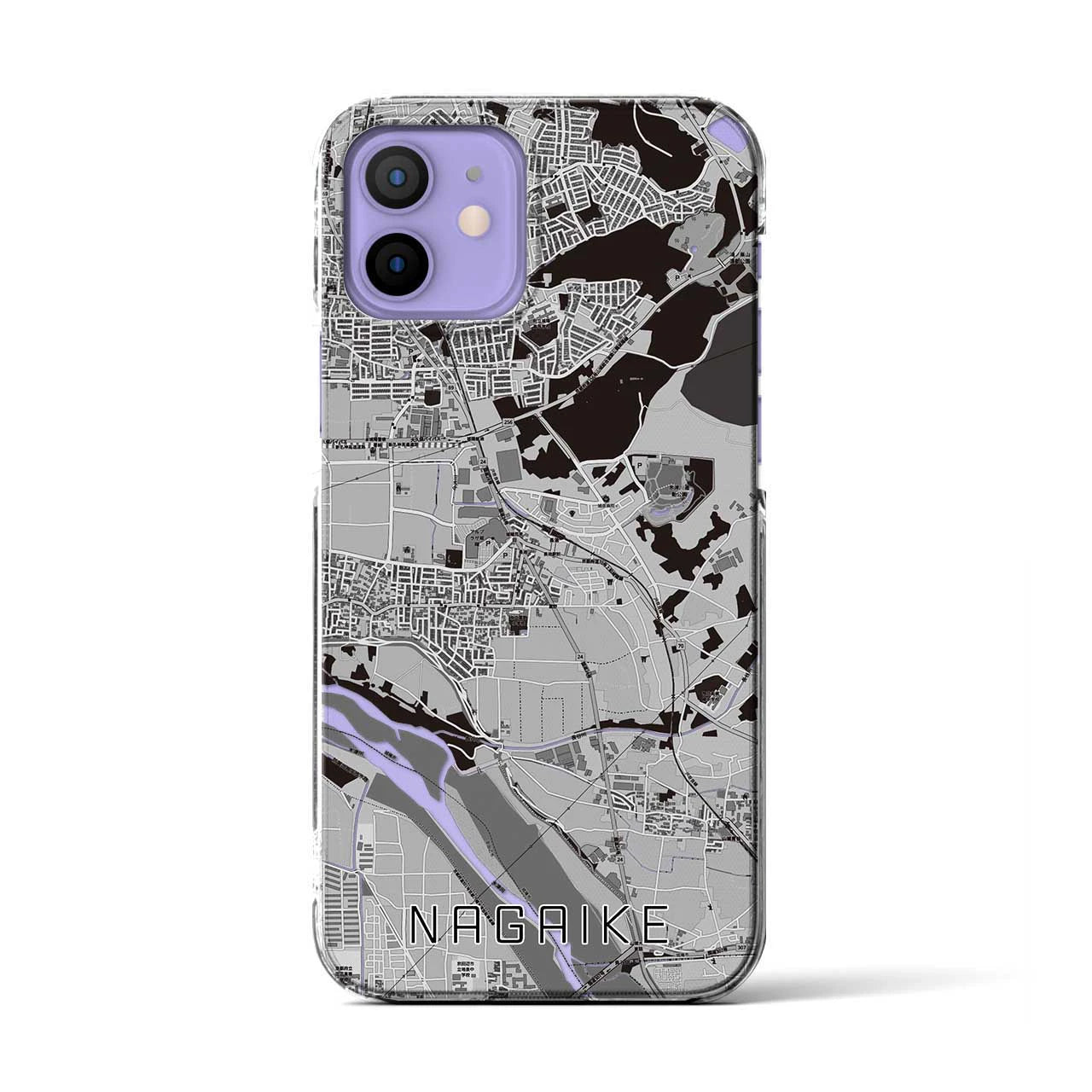 【長池(京都府)】地図柄iPhoneケース(クリアタイプ)