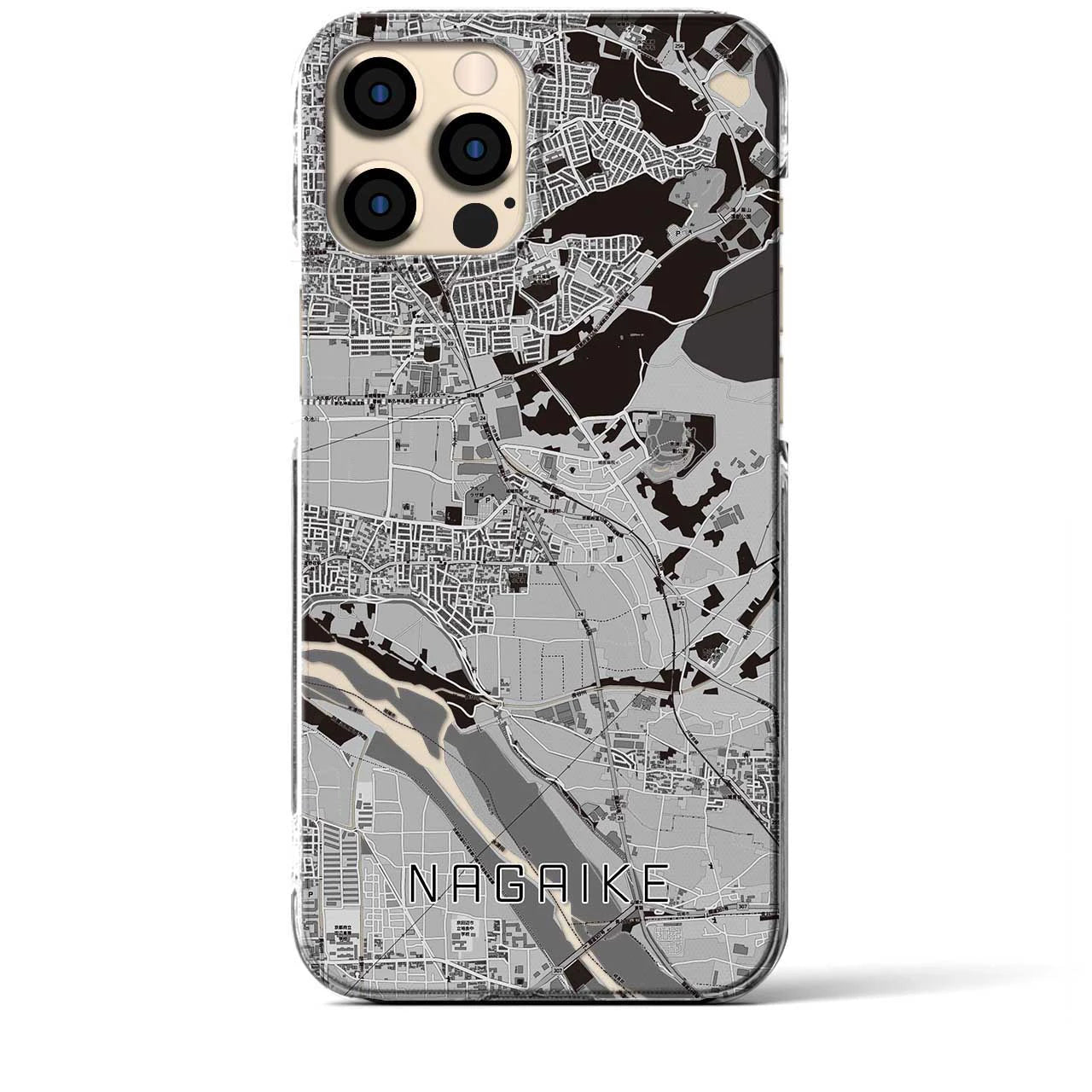 【長池(京都府)】地図柄iPhoneケース(クリアタイプ)