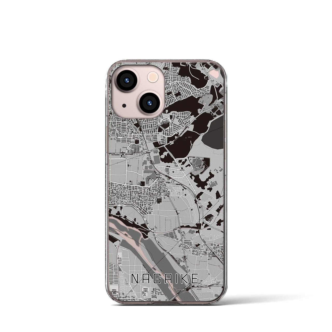 【長池(京都府)】地図柄iPhoneケース(クリアタイプ)