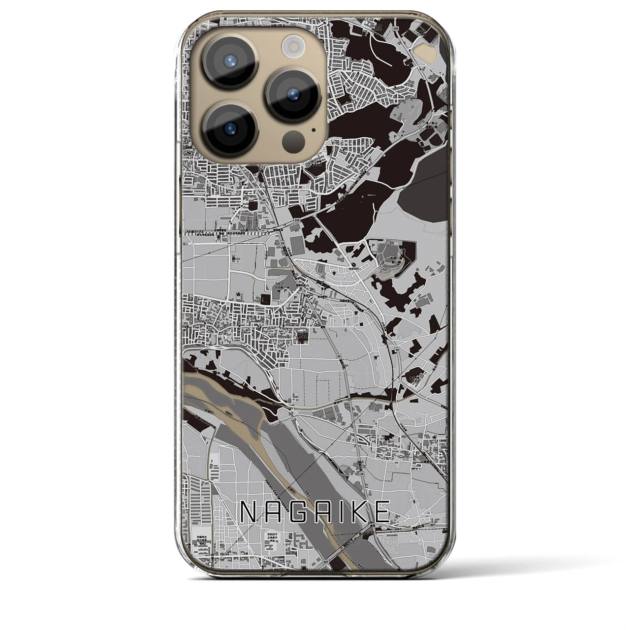 【長池(京都府)】地図柄iPhoneケース(クリアタイプ)