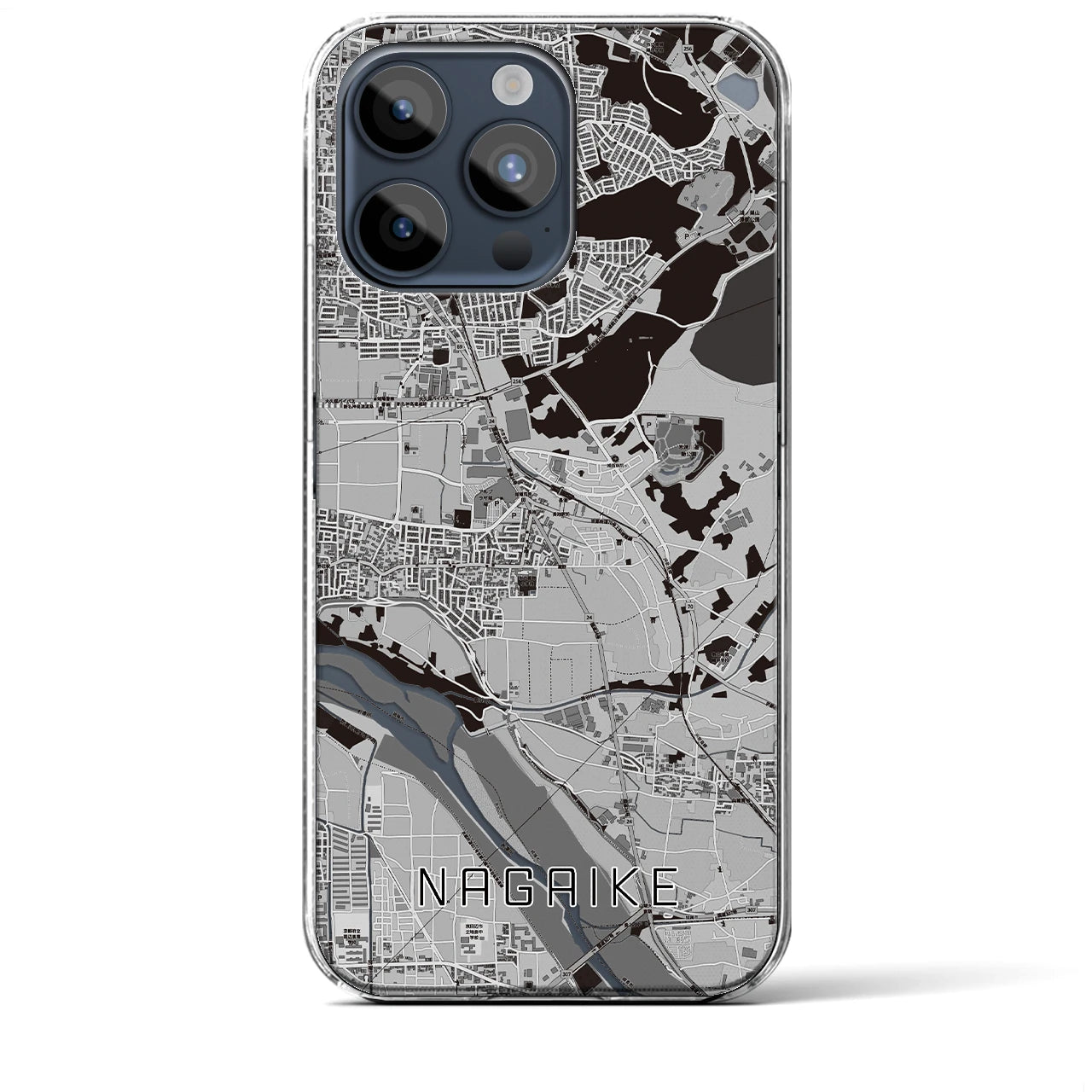 【長池(京都府)】地図柄iPhoneケース(クリアタイプ)