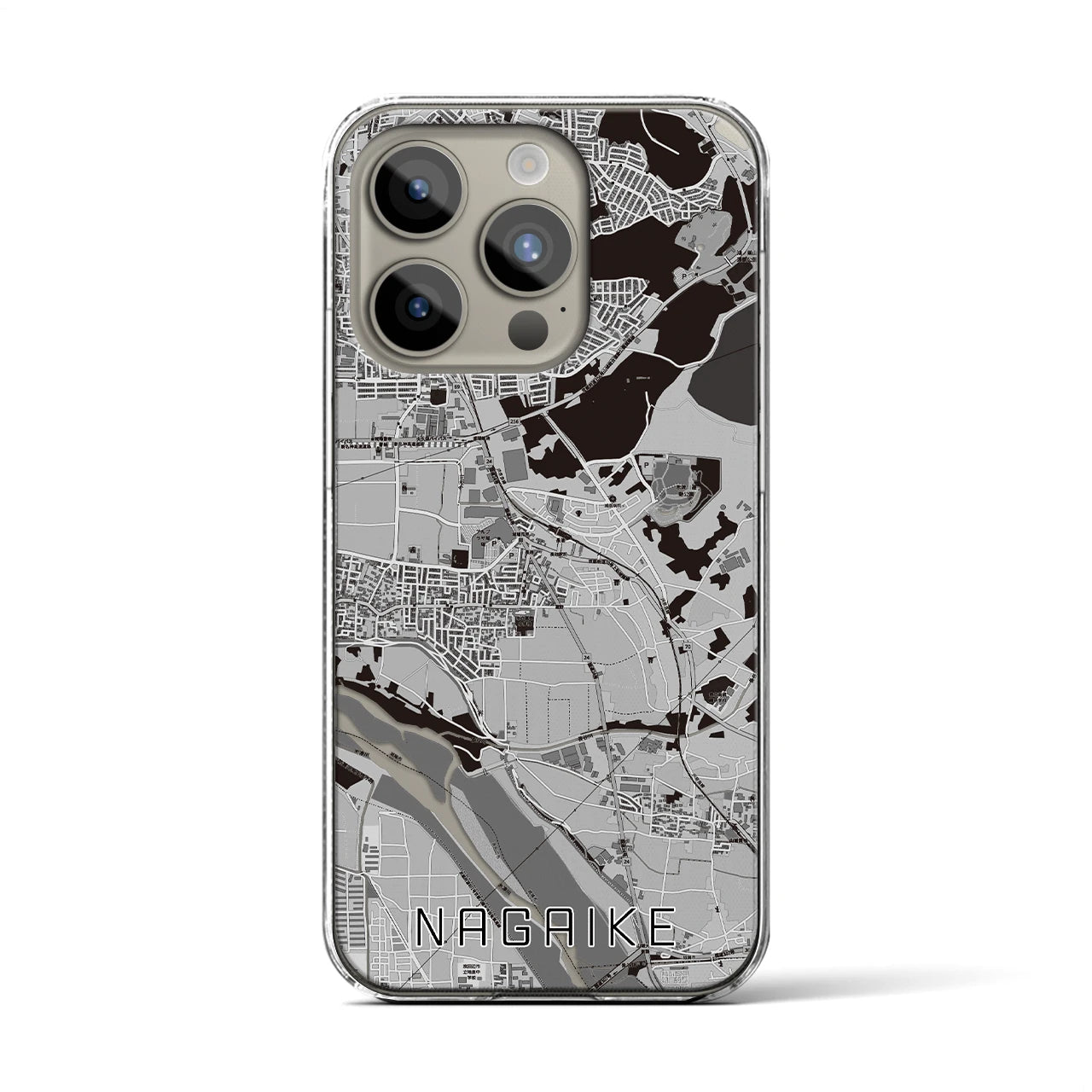 【長池(京都府)】地図柄iPhoneケース(クリアタイプ)