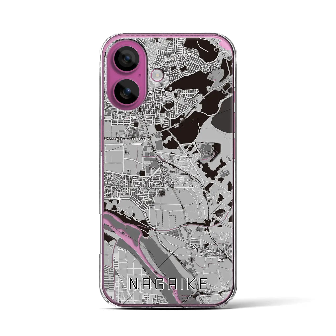 【長池(京都府)】地図柄iPhoneケース(クリアタイプ)