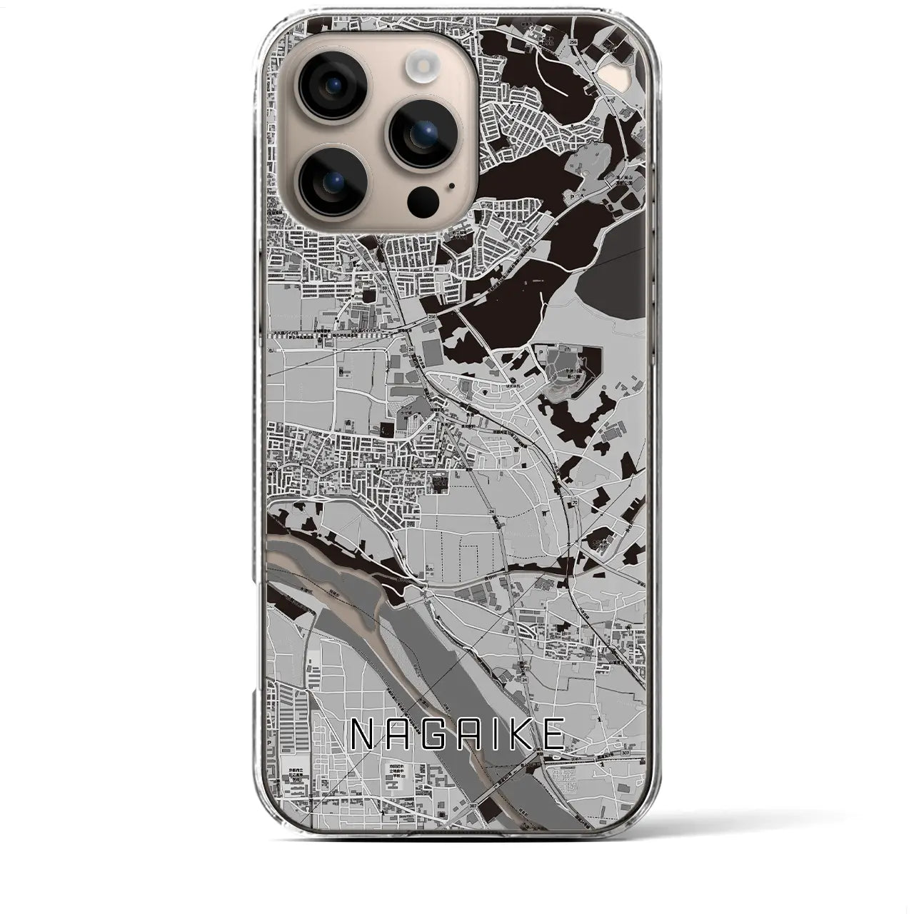 【長池(京都府)】地図柄iPhoneケース(クリアタイプ)