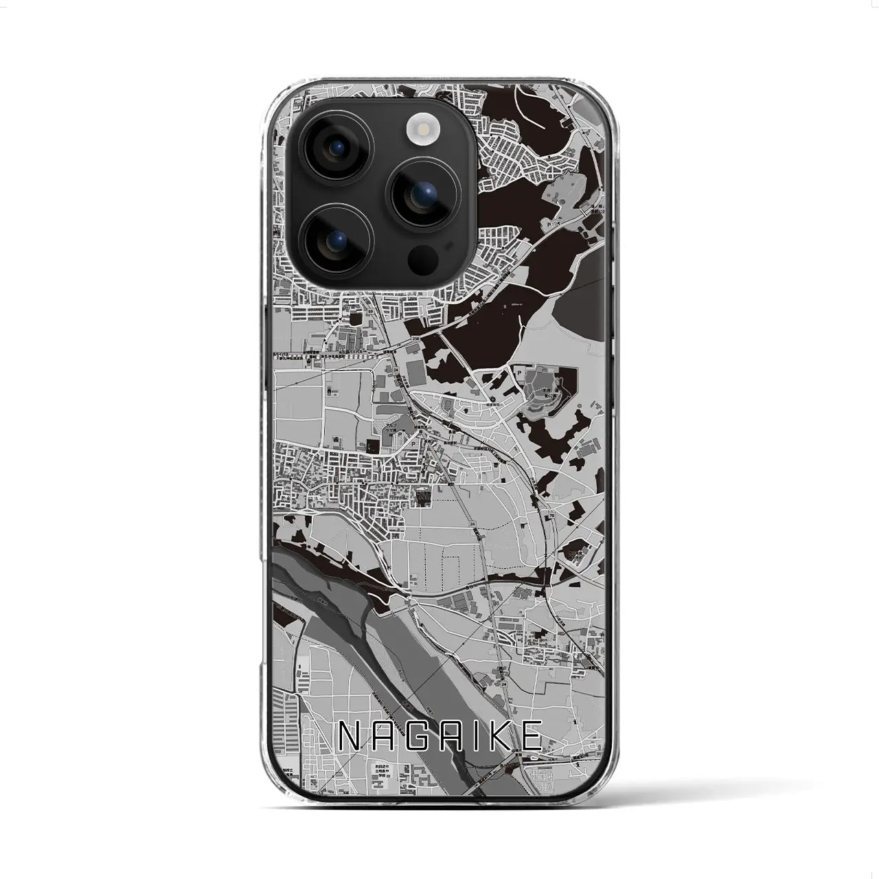 【長池(京都府)】地図柄iPhoneケース(クリアタイプ)