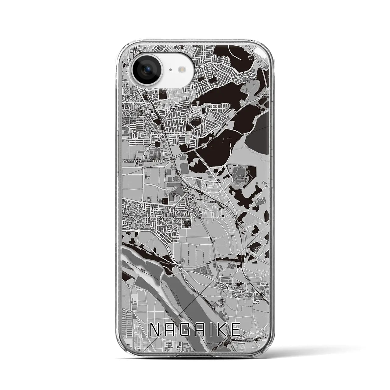 【長池(京都府)】地図柄iPhoneケース(クリアタイプ)