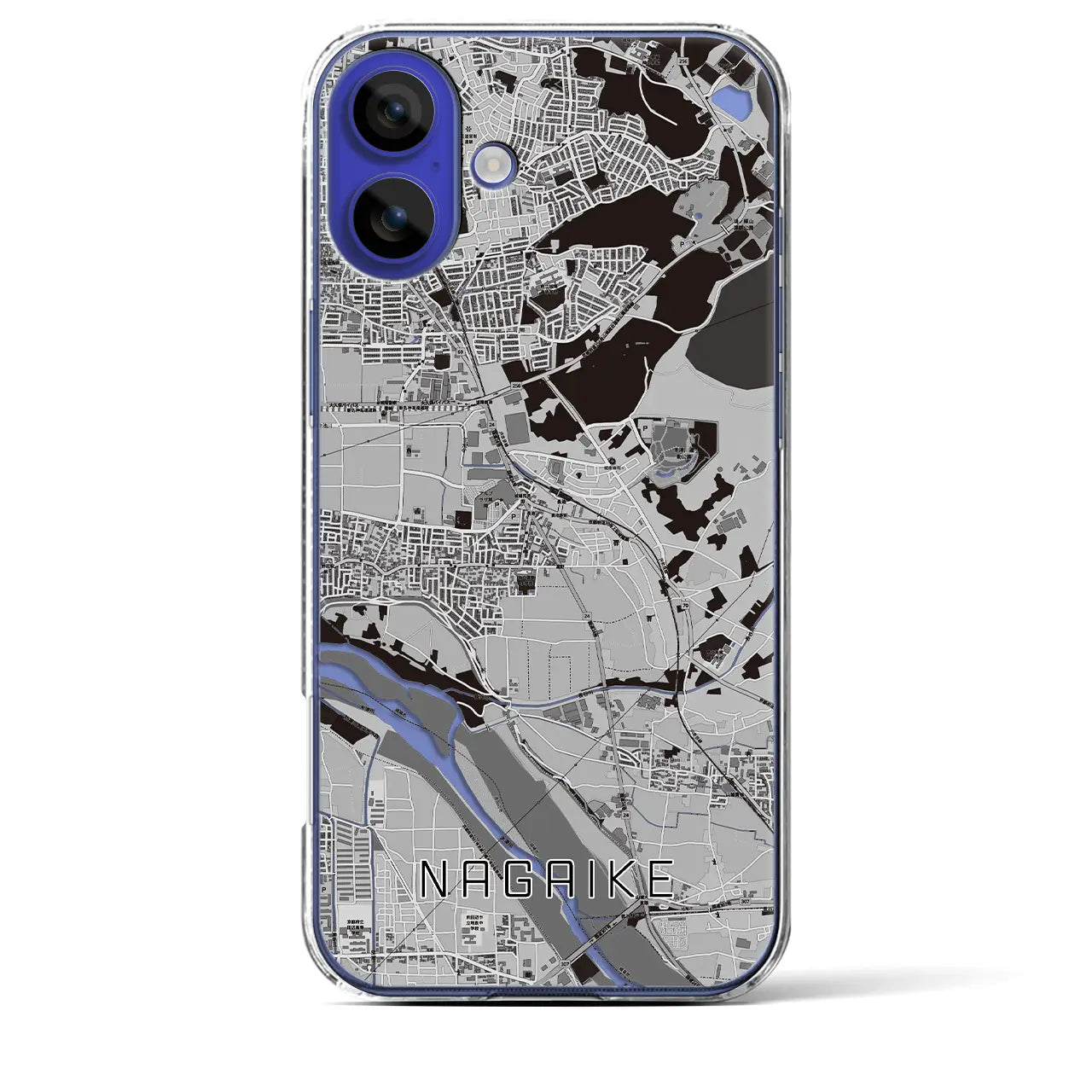 【長池(京都府)】地図柄iPhoneケース(クリアタイプ)