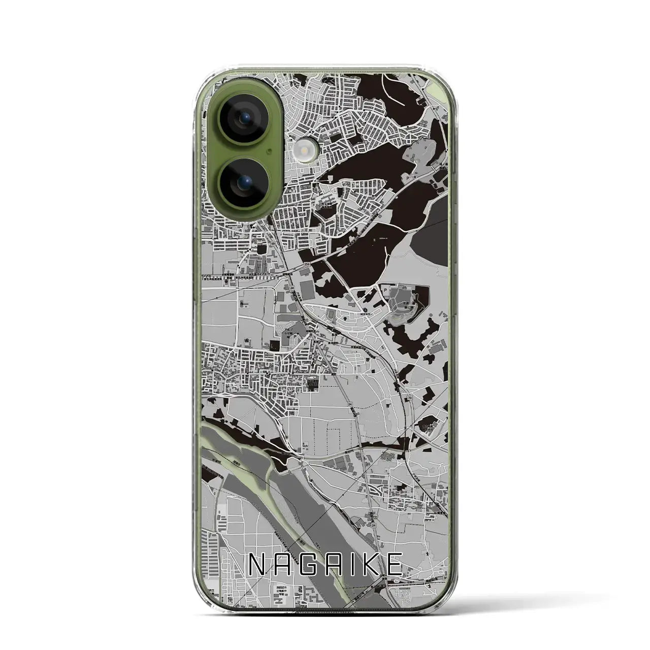 【長池(京都府)】地図柄iPhoneケース(クリアタイプ)