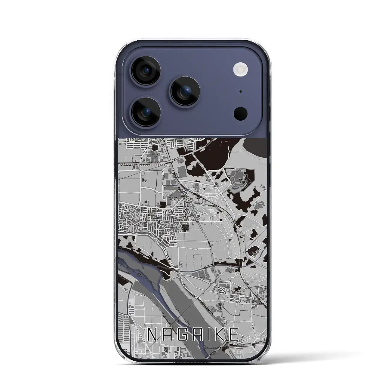 【長池(京都府)】地図柄iPhoneケース(クリアタイプ)